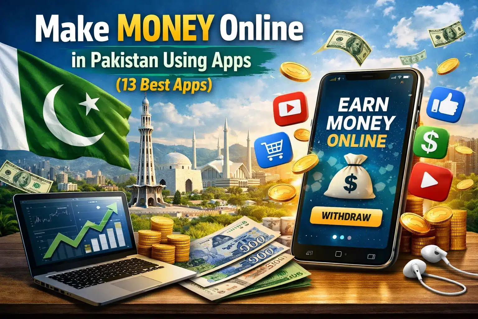 Make Money Online in Pakistan Using Apps (13 Best Apps)