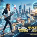 Professional roadmap for digital marketing career path and job growth.