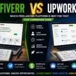Fiverr vs Upwork 2026 comparison for freelancers showing key differences and features
