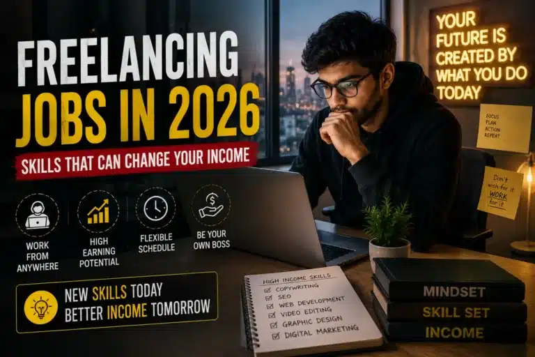 Freelancing jobs in 2026 for beginners building online income skills