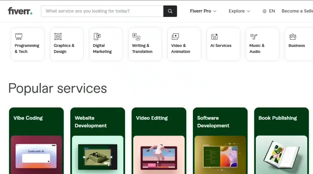 Fiverr popular freelancing services for online earning in Pakistan