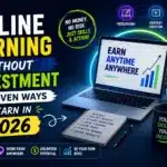 Online earning without investment ideas in 2026 with laptop and digital income opportunities