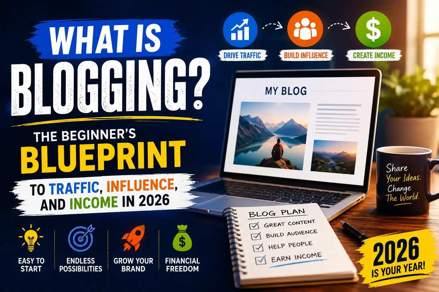 What Is Blogging? Beginner's Guide to Traffic and Income in 2026