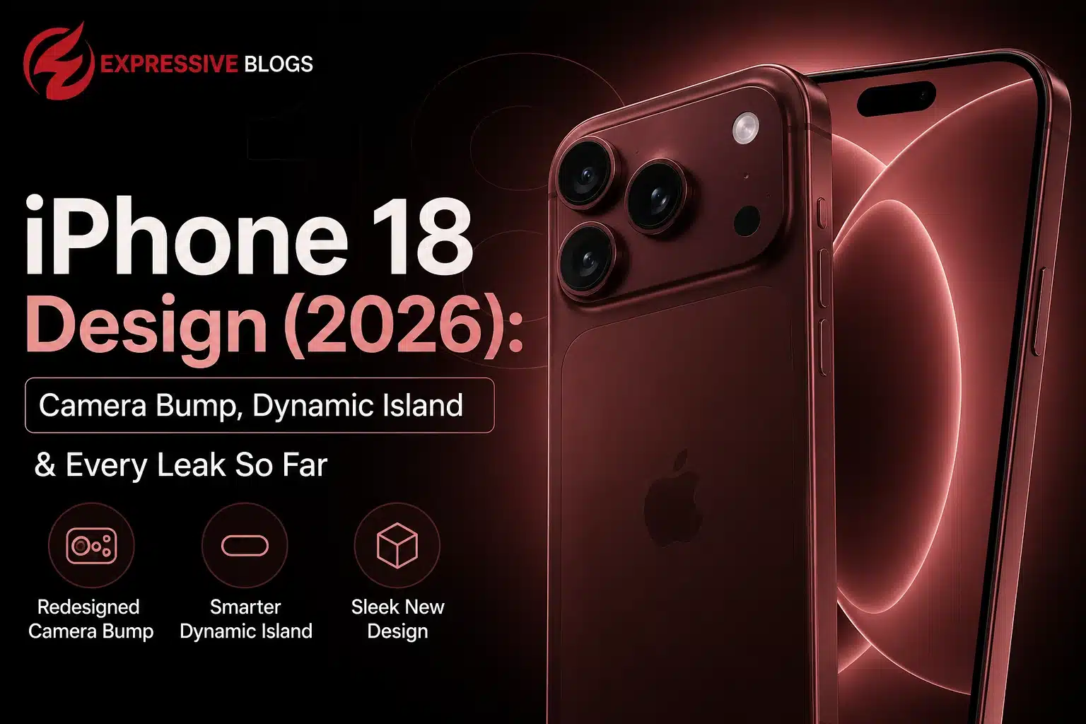 iPhone 18 Design 2026 concept with redesigned camera bump